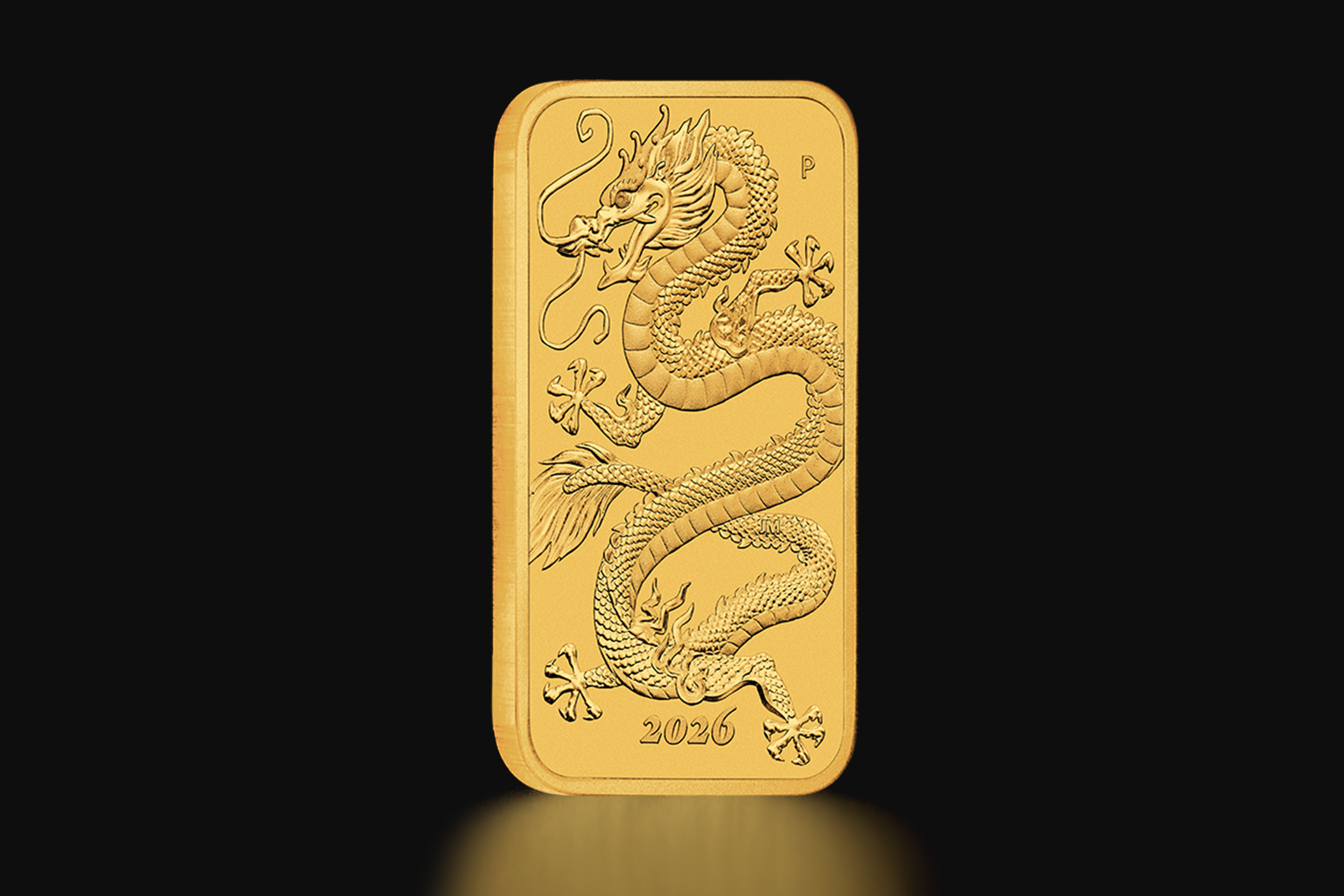 1 oz Australian Dragon Rectangular Gold Coin - Tavex Norway