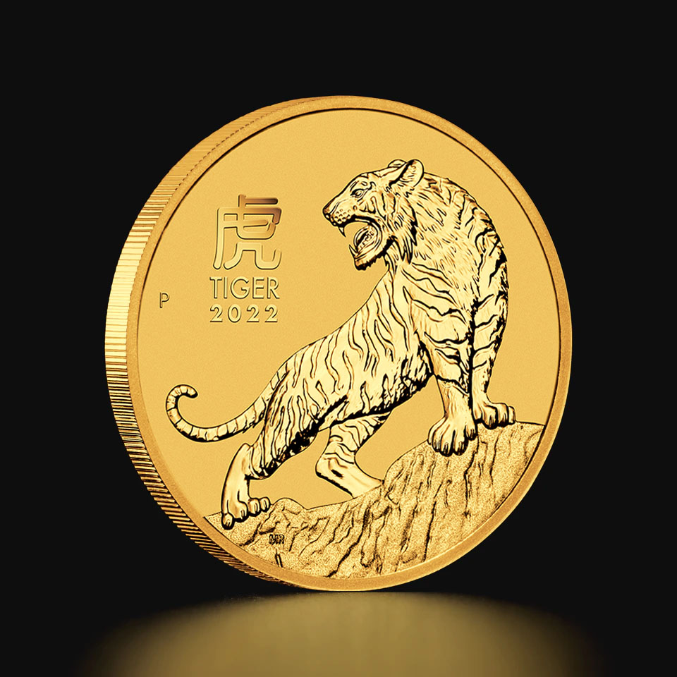 1 oz Australian Lunar Year of the Tiger Gold Coin from 2022